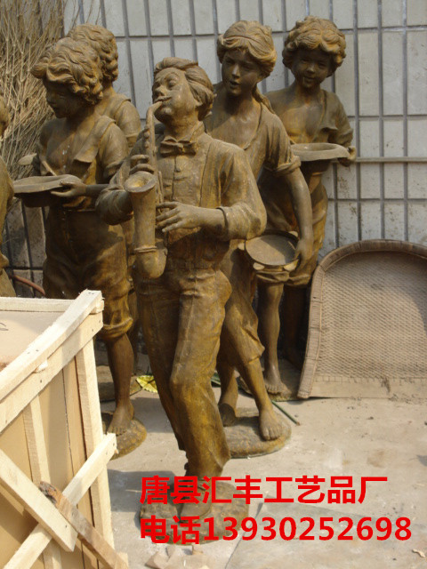 石家庄广场街边人物铜雕塑