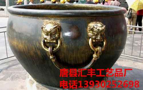 铸铜雕塑铜大缸制作