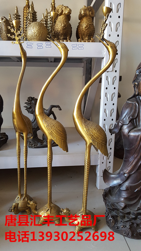 铜鹤雕塑 群鸟铜雕塑工艺品