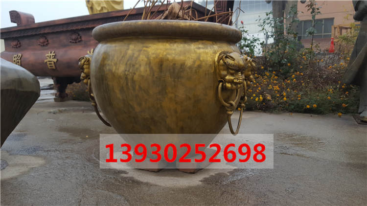 兽头铜缸 1.3米大铜缸铸造厂