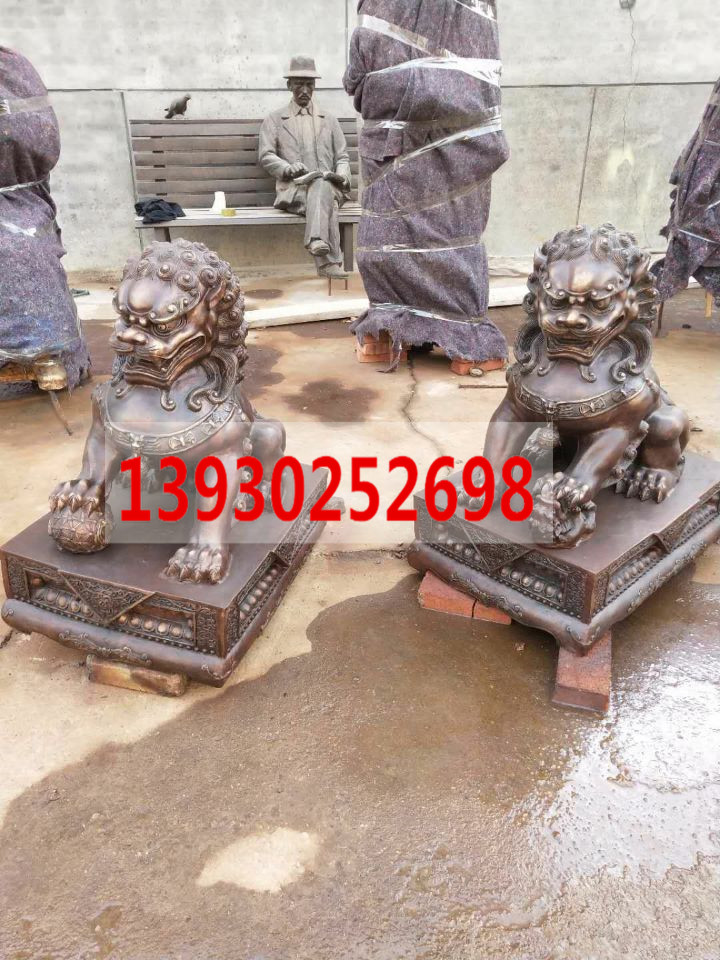 北京狮子铜雕塑