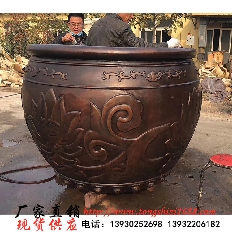 铸造铜大缸 铜大缸雕塑