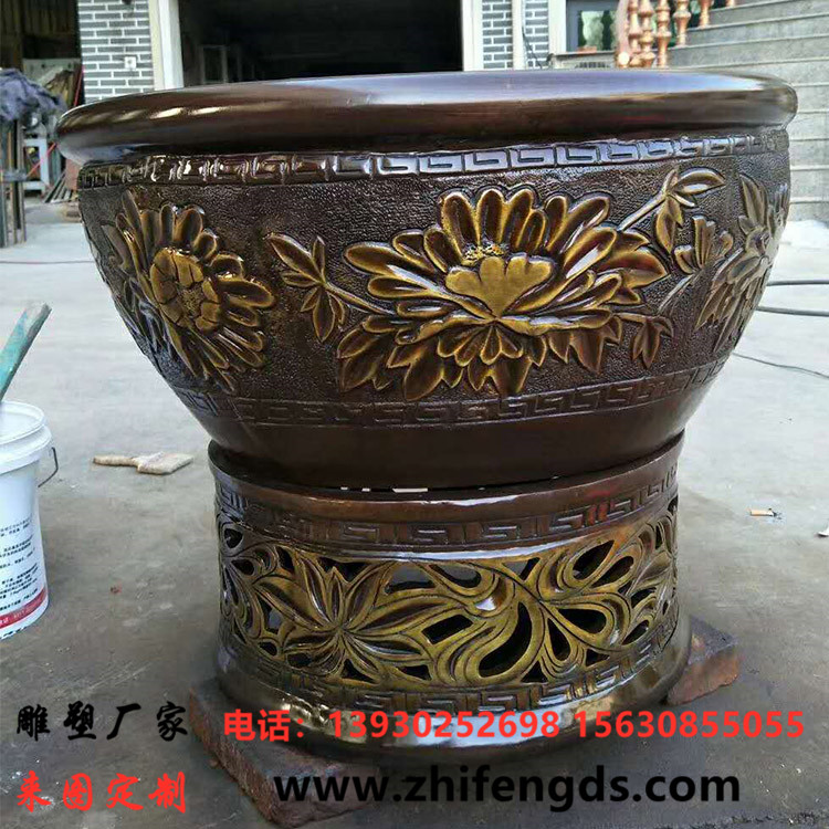 铜大缸 专业定做景观铜缸雕塑  铜缸雕塑价格