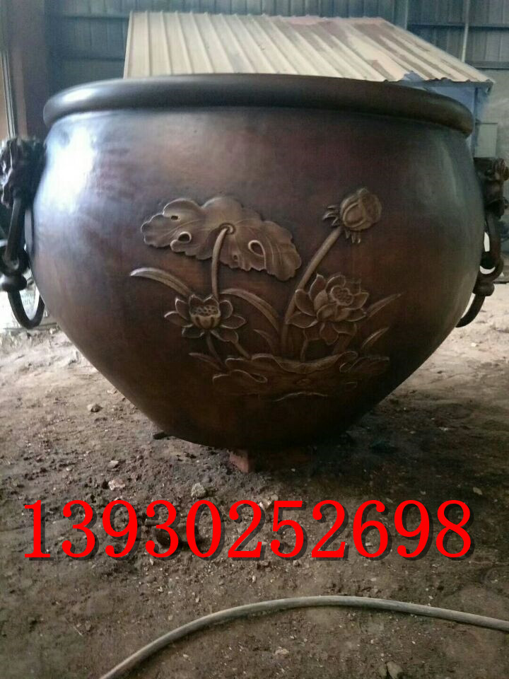 铜大缸  厂家供应铸铜大缸 金属铜器制作 纯铜水缸摆件